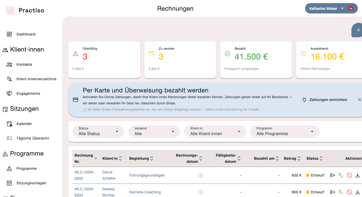 Direkt auf Ihr Bankkonto bezahlt werden
